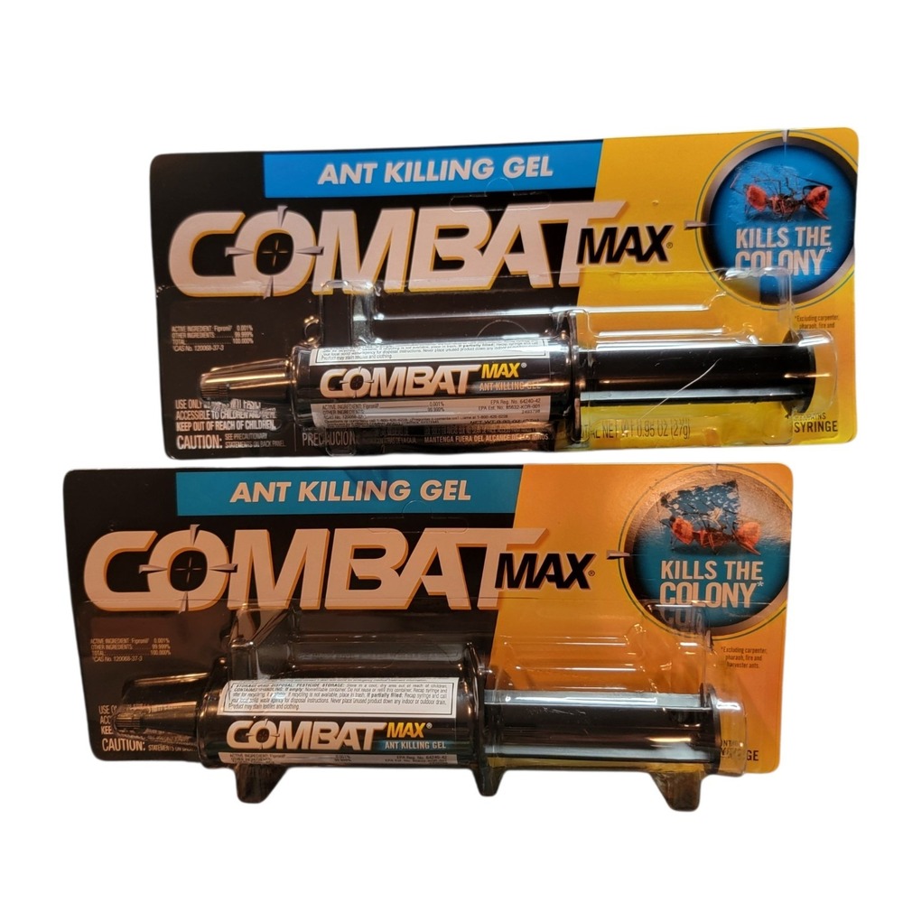 2 Pack Combat Max Indoor and Outdoor Ant Killing Gel 27 Gram New